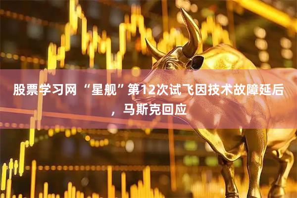 股票学习网 “星舰”第12次试飞因技术故障延后，马斯克回应